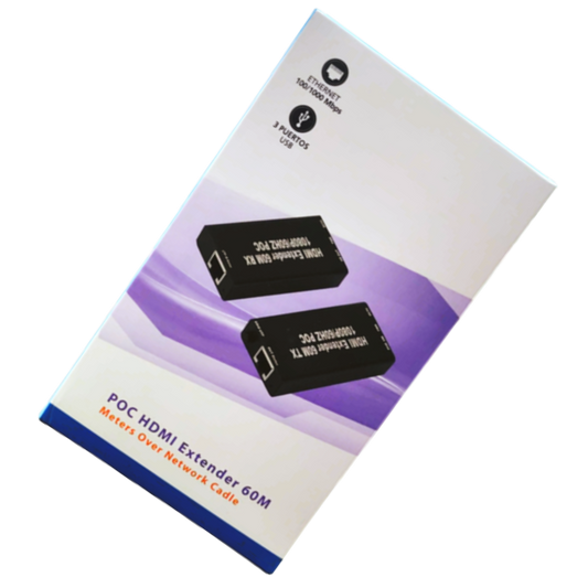 EXTENSOR HDMI ACTIVO POR UTP 60 MTS POC