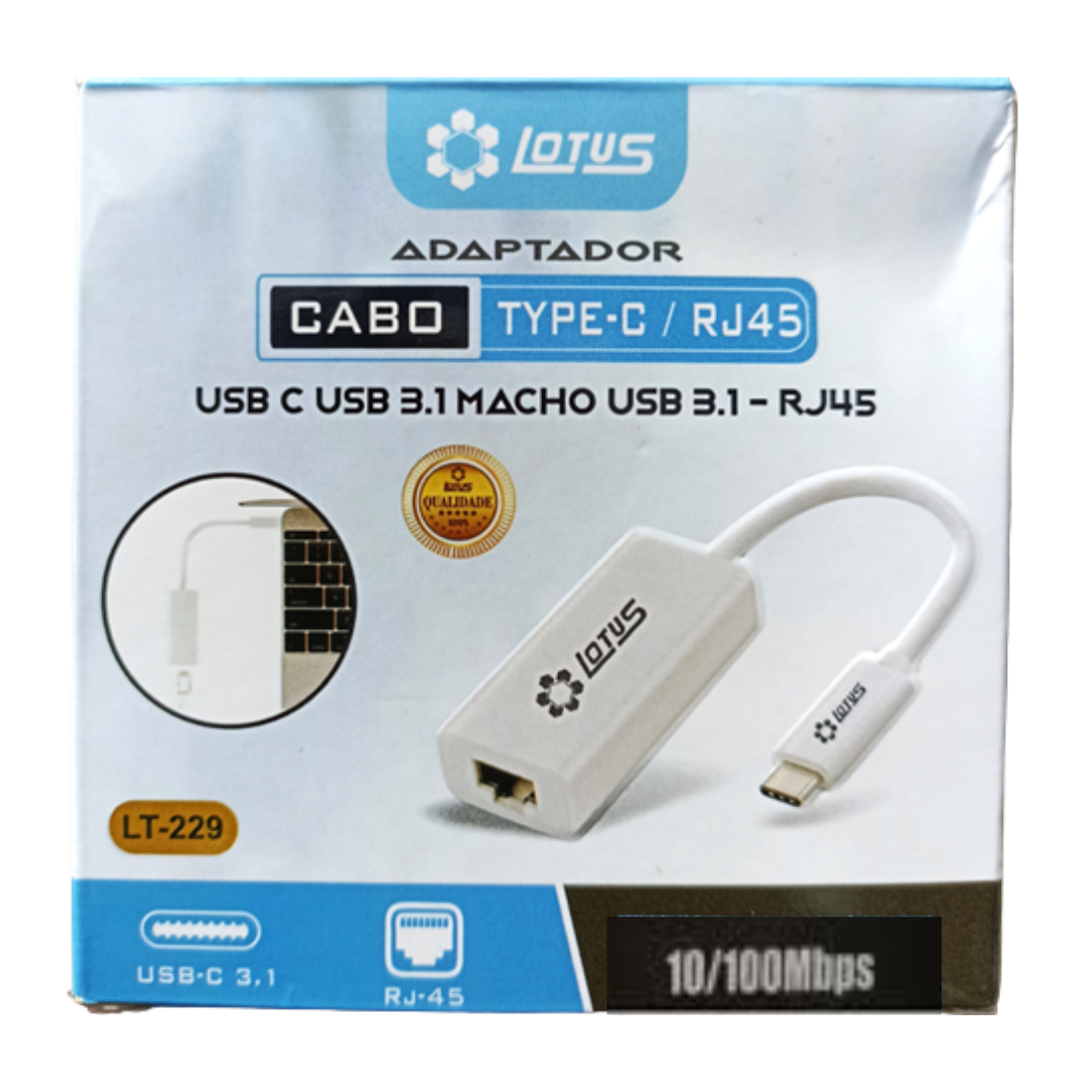 USB TIPO C A RJ45 10/100MBPS LT-229