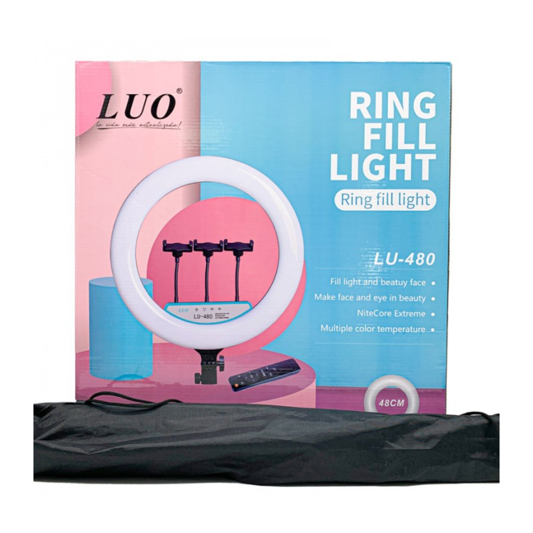 ARO LED 48 CM CON TRIPODE 2 MTS LU-480