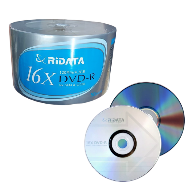 DISCO DVD-R TUBO 50 UNIDADES RIDATA