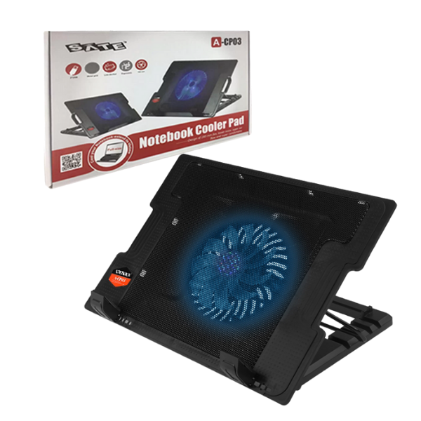 SOPORTE CON COOLER SATE PARA NOTEBOOK A-CP03