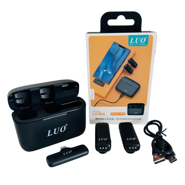 MICRÓFONO INALÁMBRICO DUAL PARA IPHONE LU-B12