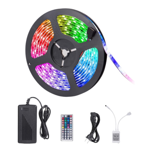CINTA LED 24RGB CON CONTROL 5 MTS