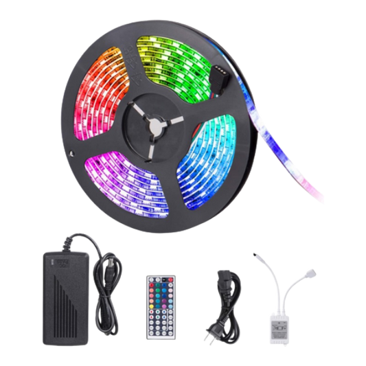 CINTA LED 24RGB CON CONTROL 5 MTS