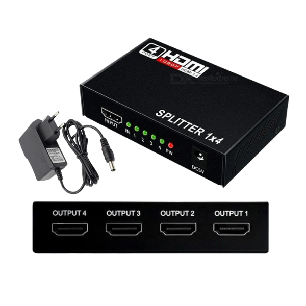 SPLITTER HDMI ACTIVO 1X4 CON FUENTE