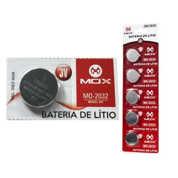 PILA MONEDA MOX CR-2032 3V - PACK X5