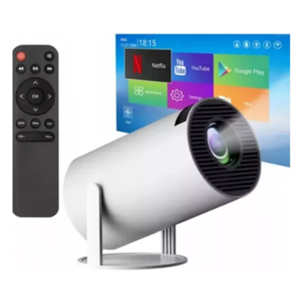 PROYECTOR ANDROID HY300 4K HDMI CARGADO CON 1.300 CANALES MÁS PELICULAS