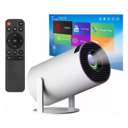 PROYECTOR ANDROID HY300 4K HDMI CARGADO CON 1.300 CANALES MÁS PELICULAS