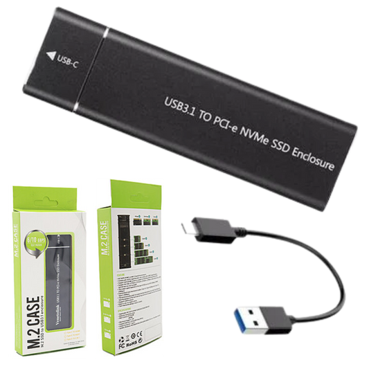 GAVETA M.2 SATA Y NVME 2 EN 1 USB TIPO C