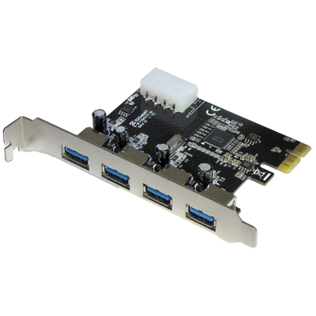 PLACA PCI-E USB 3.0 4 PUERTOS CON FUENTE