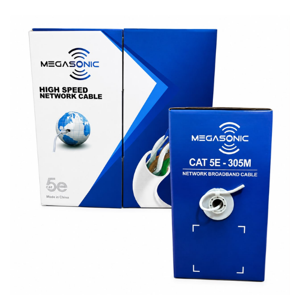 UTP MEGASONIC INTERNO CAT 5E COBRE 30% - 305 MTS BLANCO