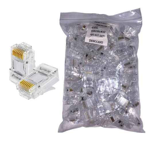 FICHA CONECTOR RJ45 CAT5E 100 UNIDADES
