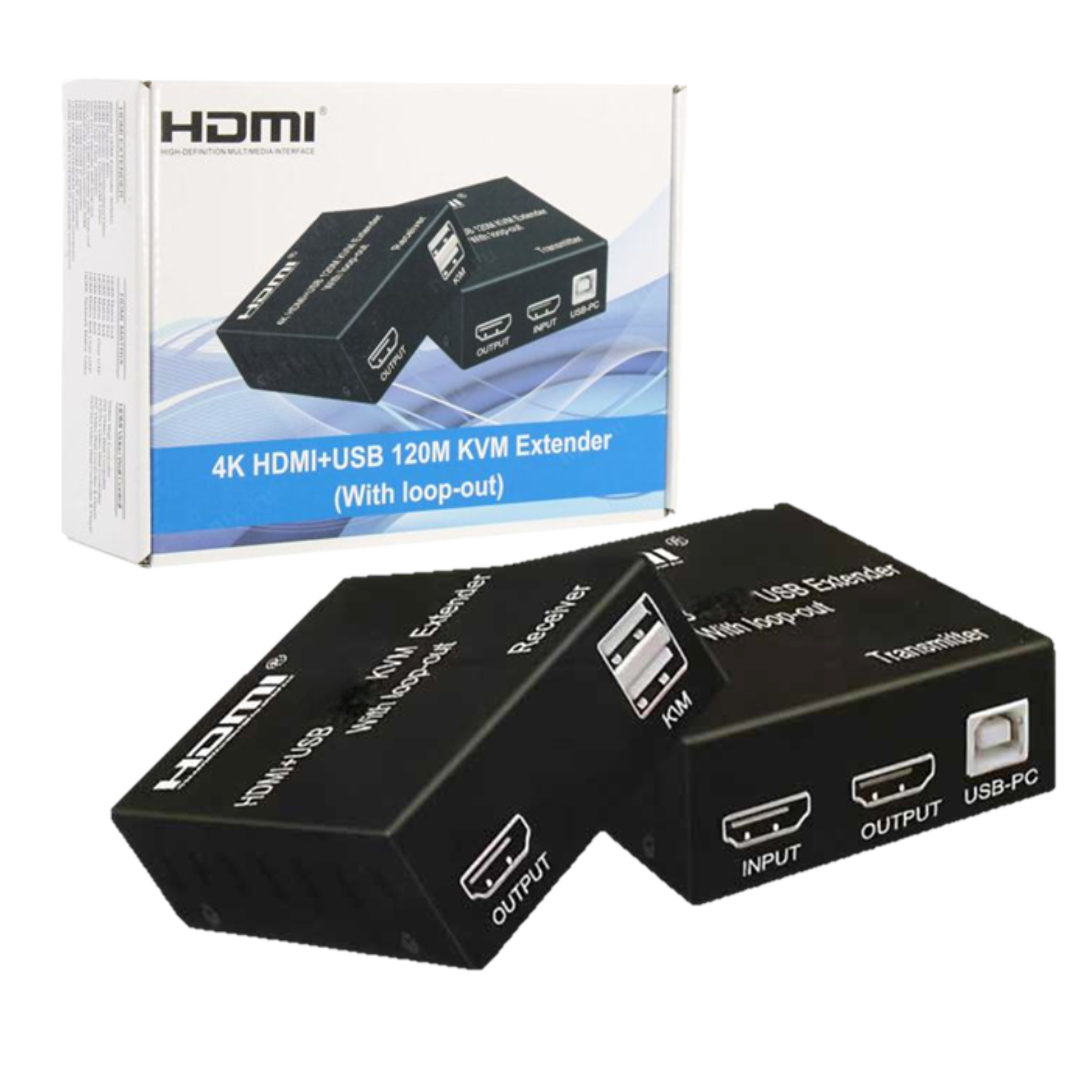 EXTENSOR HDMI ACTIVO POR UTP 60 MTS KVM