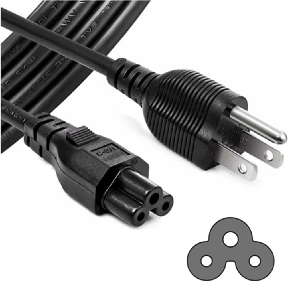 CABLE POWER TREBOL O MICKEY PARA NOTEBOOK USA 1.8 METROS