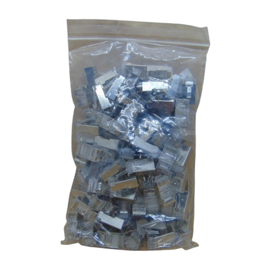 FICHA RJ45 CAT5E BLINDADO 100 UNIDADES