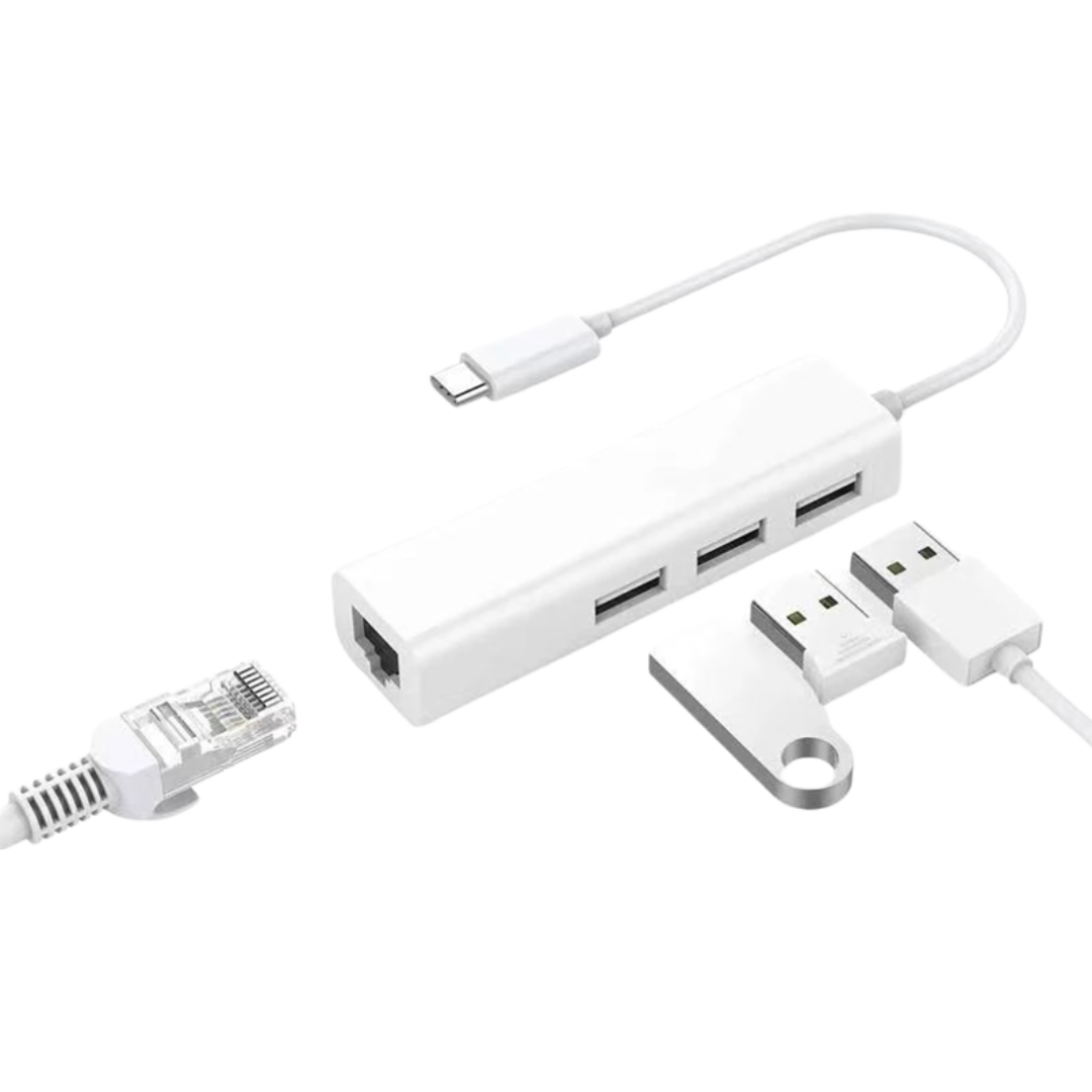 HUB USB C A RJ45 100MBPS Y USB 2.0 3P