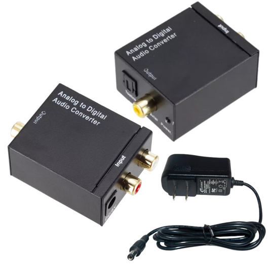 AUDIO RCA A OPTICO CON FUENTE