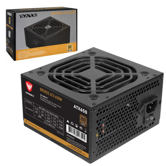 FUENTE SATE 80 PLUS BRONZE ATX 650W