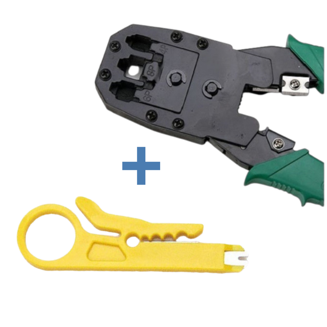 PINZA CRIMPADORA RJ11/RJ45 JZ-70028 CON PELADOR DE CABLES