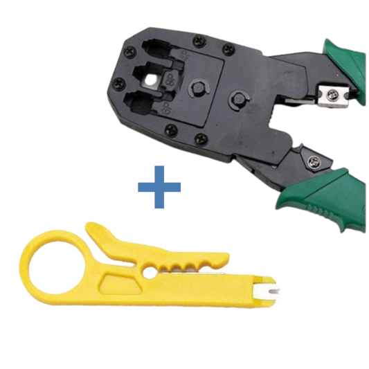 PINZA CRIMPADORA RJ11/RJ45 JZ-70028 CON PELADOR DE CABLES