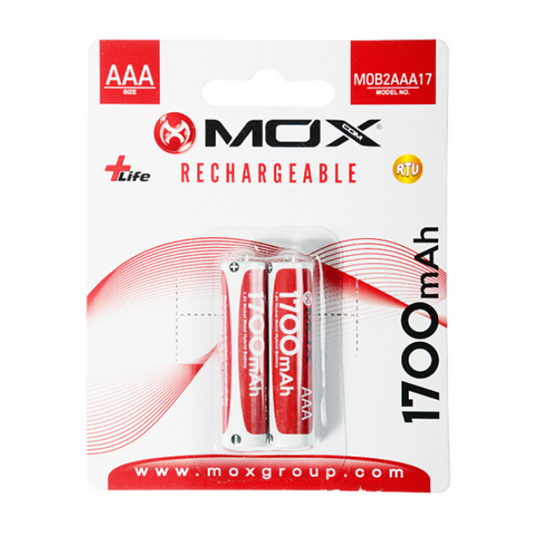 PILA RECARGABLE MOX AAA X2 1700MAH