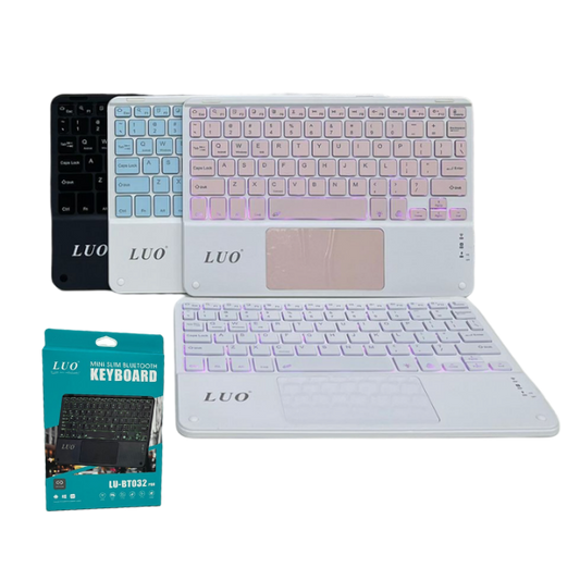 MINI TECLADO CON LED CON MOUSE BT LU-BT032