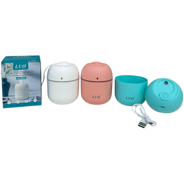 MINI HUMIDIFICADOR CON LED 220ML LU-5514