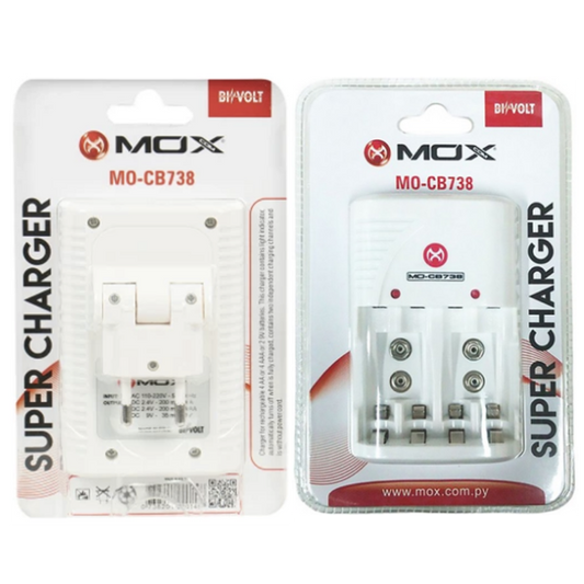 CARGADOR PARA PILA AA/AAA/9V/2V MOX MO-CB738