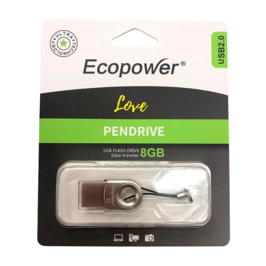 PENDRIVE IRON ECOPOWER DE METAL 8GB
