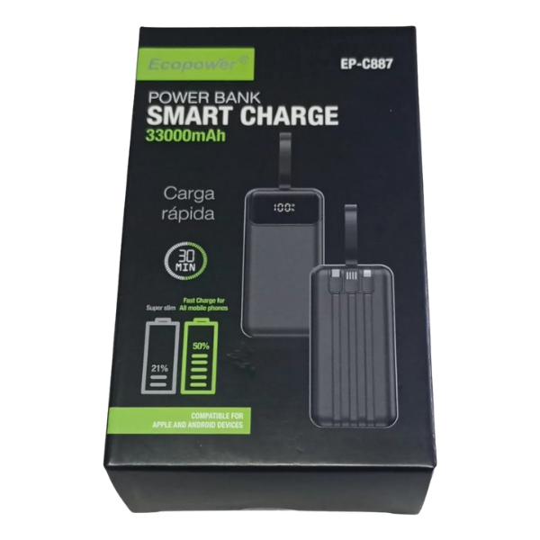 CARGADOR PORTÁTIL 33000 MAH EP-C887