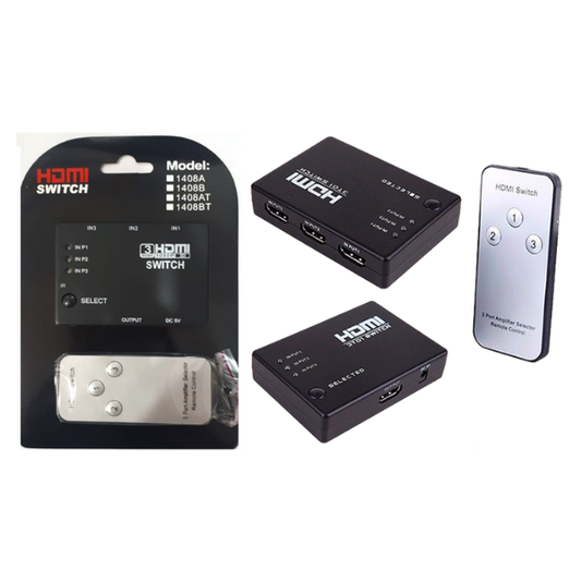 SWITCH HDMI 3 EN 1 CON CONTROL