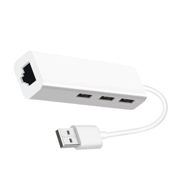 HUB USB 2.0 A RJ45 100MBPS Y USB (3 PUERTOS)