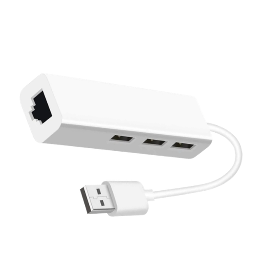 HUB USB 2.0 A RJ45 100MBPS Y USB (3 PUERTOS)