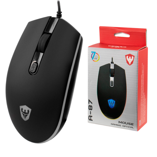MOUSE GAMER 4 BOTONES RGB USB SATE A-87