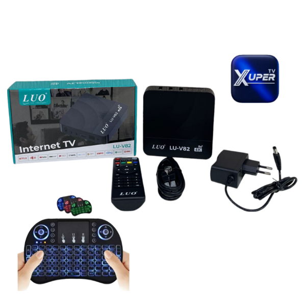 TV BOX LUO LU-V82 5G WIFI CON TECLADO SMART RGB