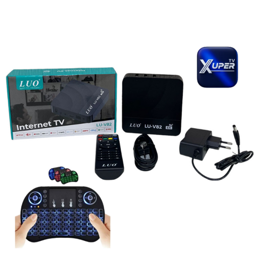 TV BOX LUO LU-V82 5G WIFI CON TECLADO SMART RGB