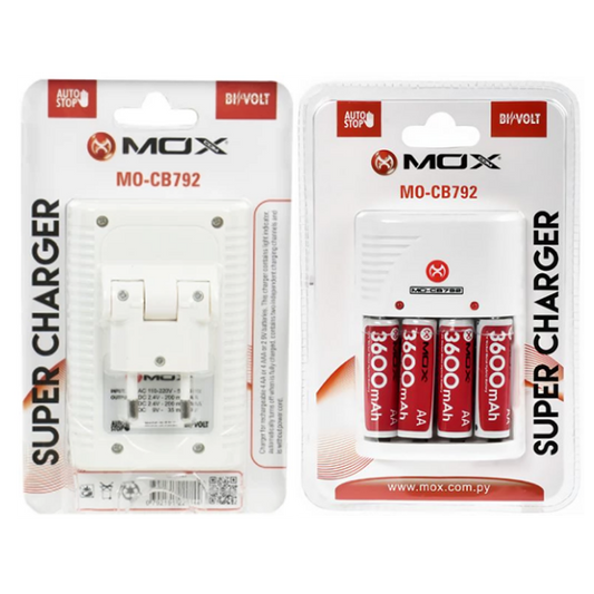 CARGADOR PARA PILA CON 4 PILAS AA MO-CB792