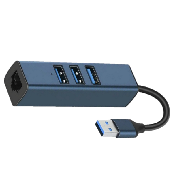HUB USB 3.0 A RJ45 100MBPS Y USB (3 PUERTOS)