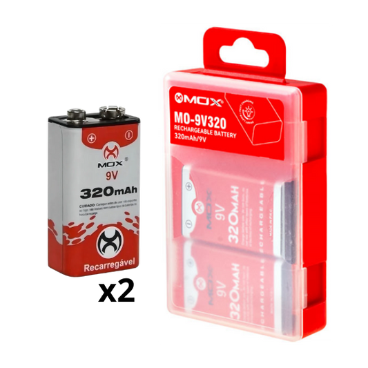 PILA RECARGABLE MOX 9V 320MAH X2