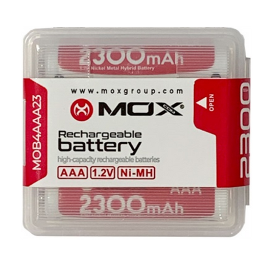 PILA RECARGABLE MOX AAA X4 2300MAH