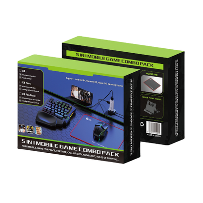 KIT COMBO GAMER X8 - 5 EN 1 - PARA CELULAR