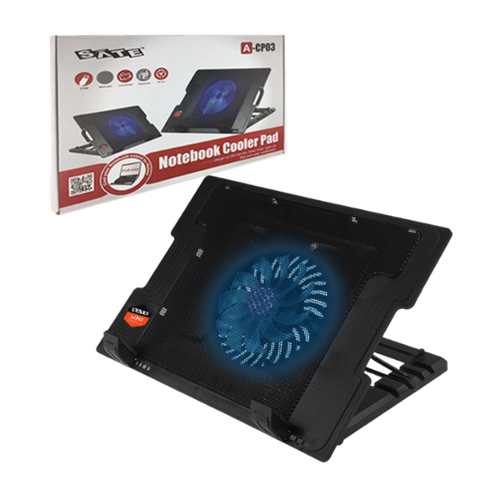 SOPORTE CON COOLER SATE PARA NOTEBOOK A-CP03