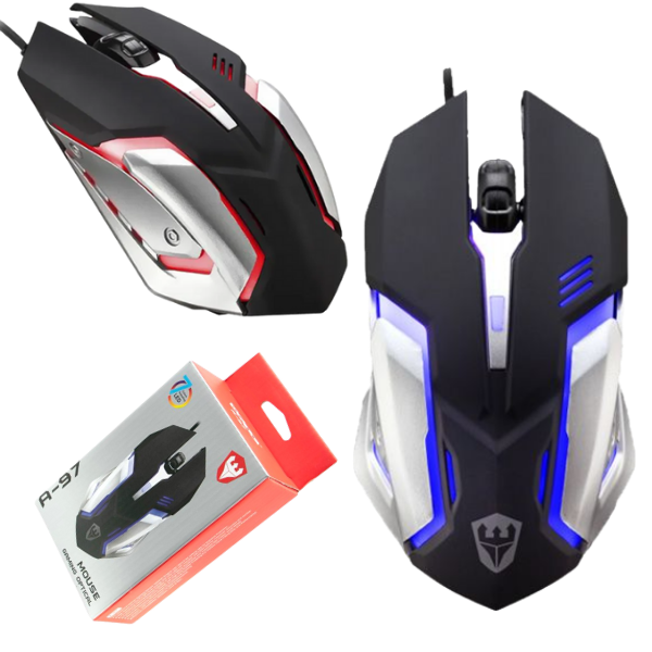 MOUSE GAMER 4 BOTONES RGB USB SATE A-97