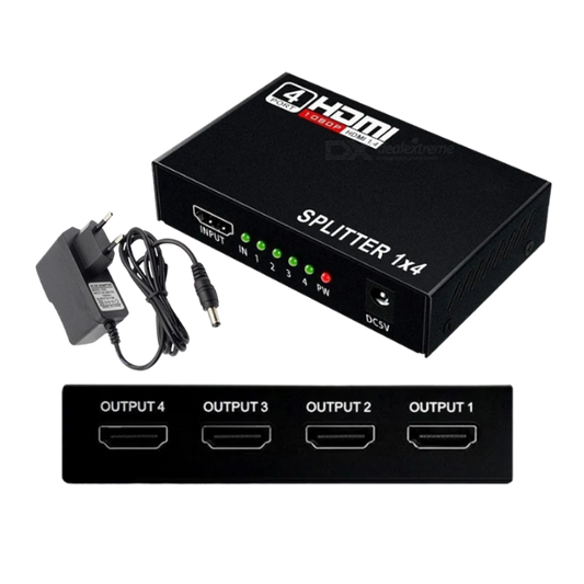 SPLITTER HDMI ACTIVO 1X4 CON FUENTE