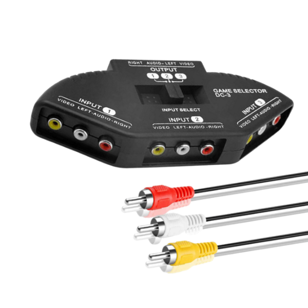 SWITCH RCA AV 3 ENTRADAS 1 SALIDA