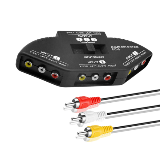 SWITCH RCA AV 3 ENTRADAS 1 SALIDA