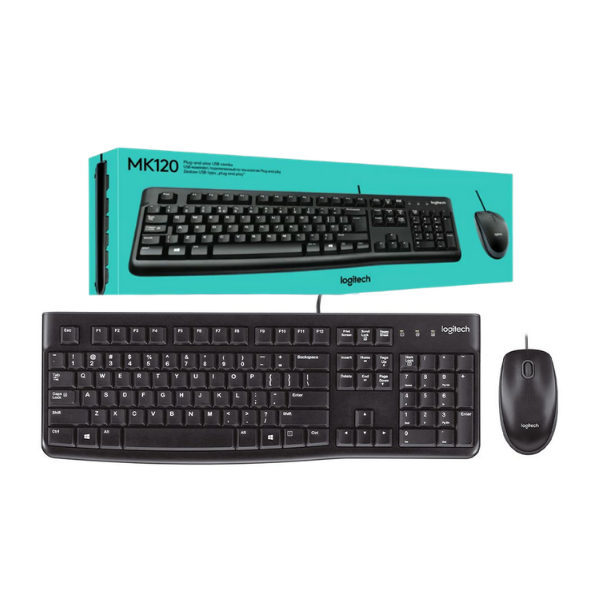 TECLADO CON MOUSE USB LOGITECH MK120