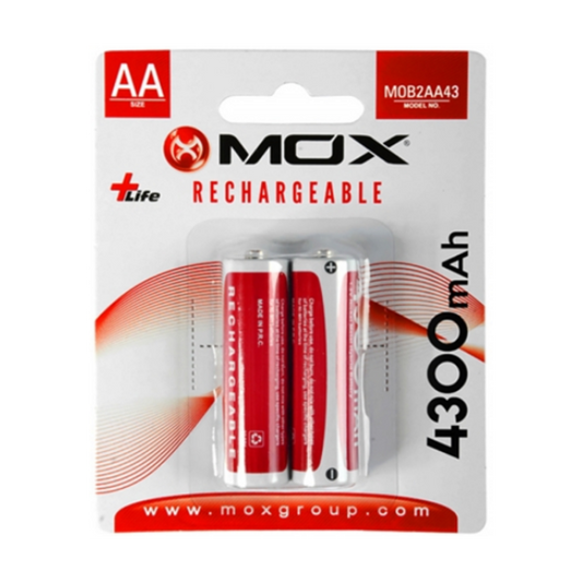 PILA RECARGABLE MOX AA X2 4300MAH