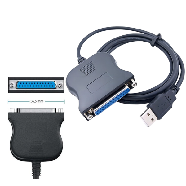 USB A PARALELO DB25 25PIN HEMBRA 1.8 MTS