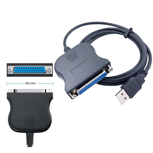 USB A PARALELO DB25 25PIN HEMBRA 1.8 MTS